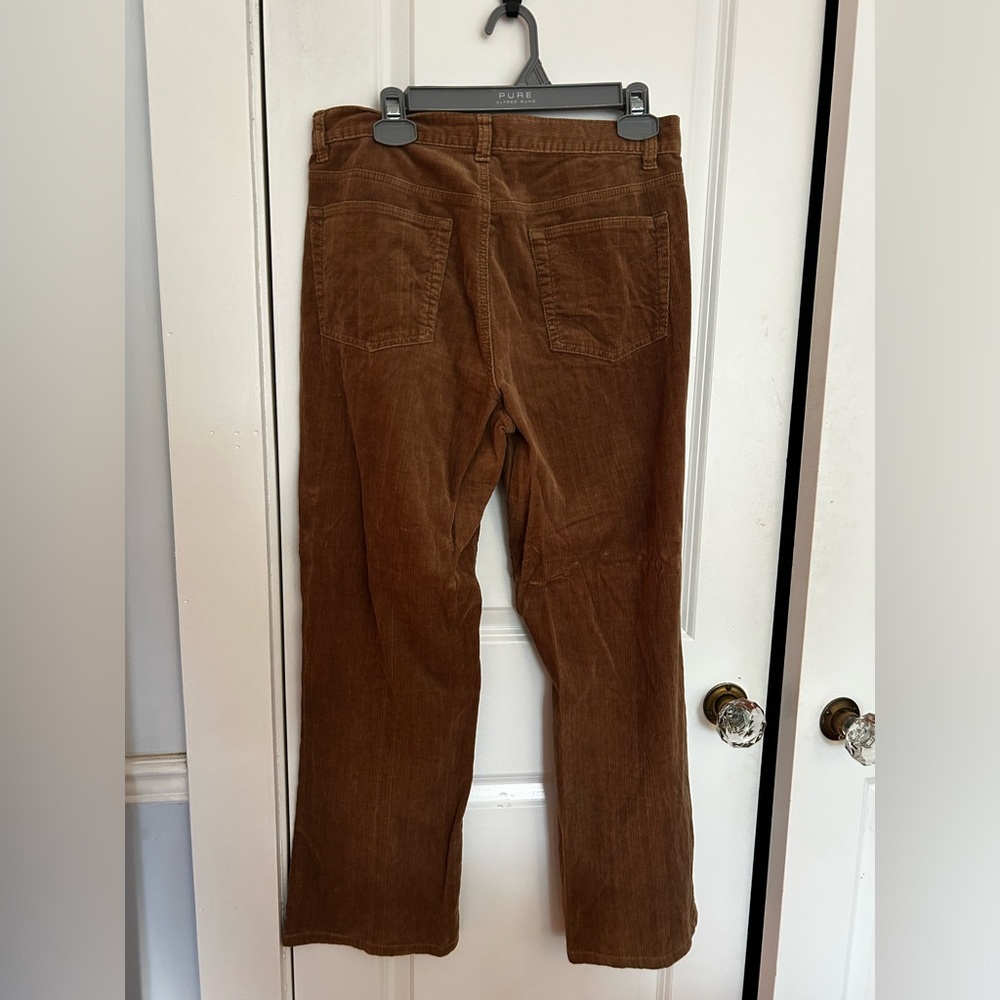 Calvin Klein Brown Corduroy Straight-Leg Pants